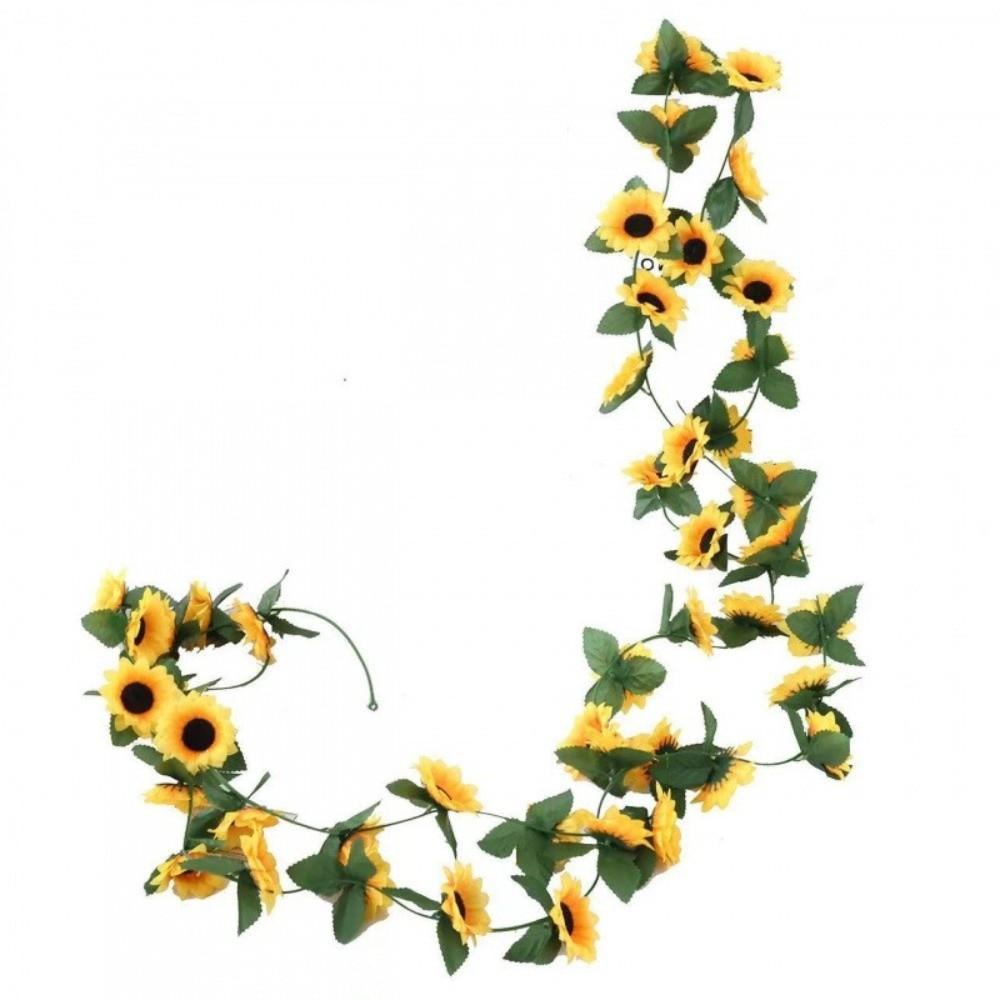 Simulated Sunflower Flower Vine 26 Heads DIY Artificial 3D Sunflower Vine Plastic Party Supplies Simulation Flower Vine