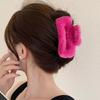 Does Not Hurt Hair Shark Clip Fluffy Back Head Updo Hair Clip New Plush Hair Claw  for Women Girls