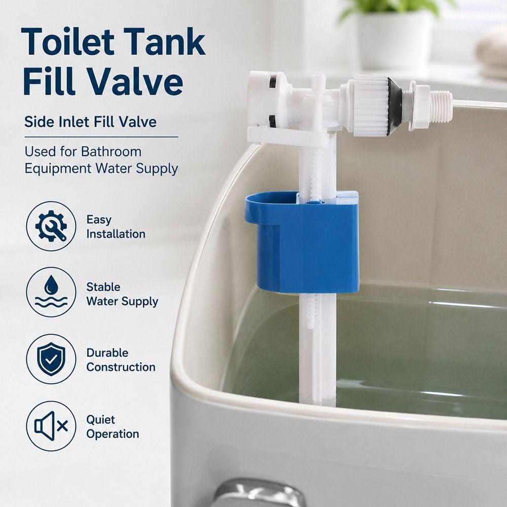 1Pcs High Pressure Cistern Filling Valve Side Inlet Valve for Sanitaryware Water Supply