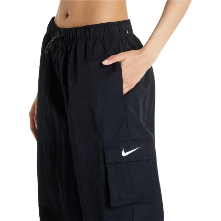 Nike Women's High Rise Woven Cargo Pants Black/White DO7209-010