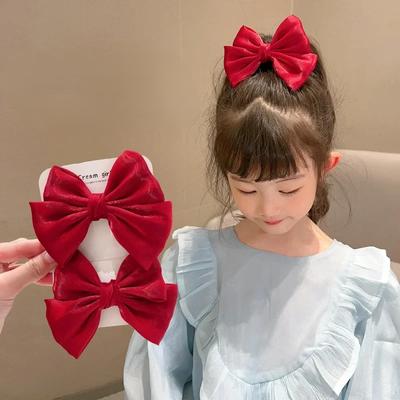Новые модные детские заколки-бантики для волос, черные, красные, розовые, принцесса, заколки для девочек, детские аксессуары для волос