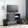 VidaXL Meuble TV anthracite 68x39x60,5 cm acier, support TV, buffet TV, meuble multimédia, banc TV, armoire hifi, centre de 846520