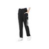 Plain Knitted Warm-Up Pants Comfortable Striped Casual Knit Sports Pants Women Bottoms Black FM5179
