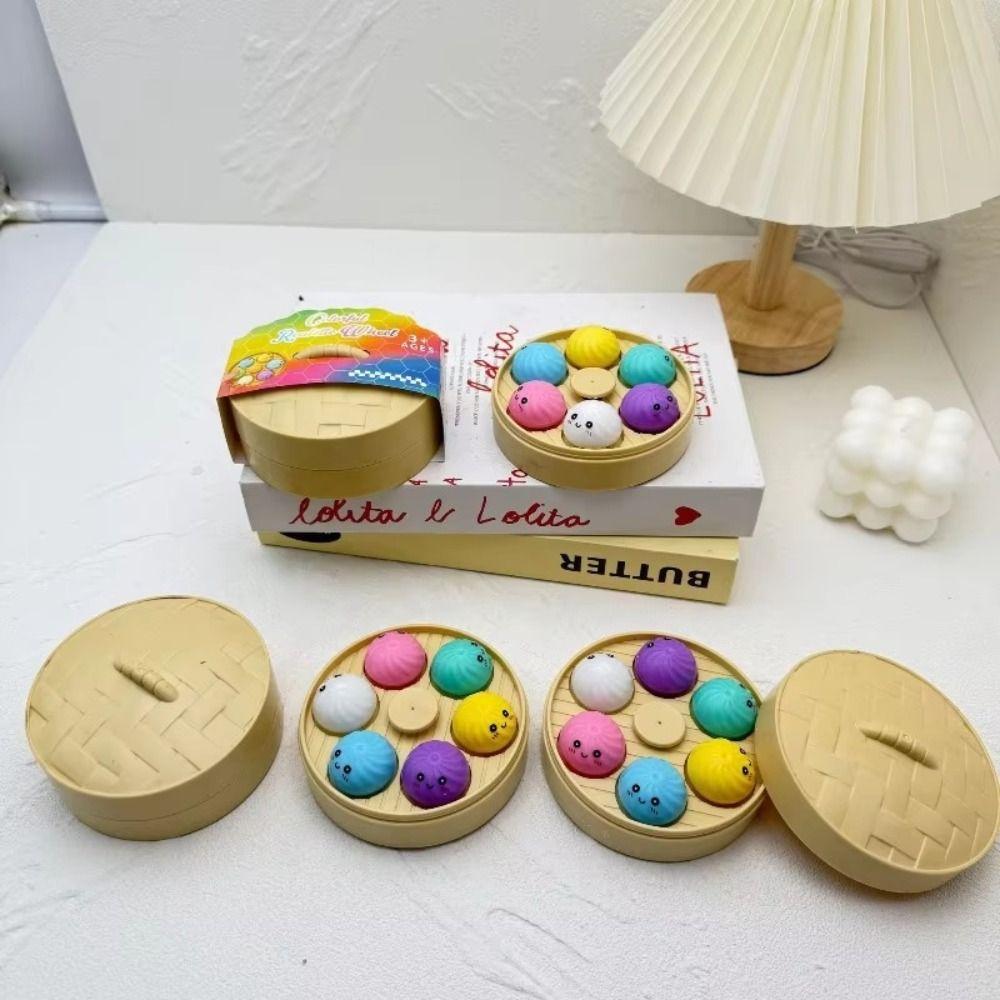 Key Cap Clicker Simulation Steamed Buns Set Finger Button Sensory Clicker Toys Boys Girls