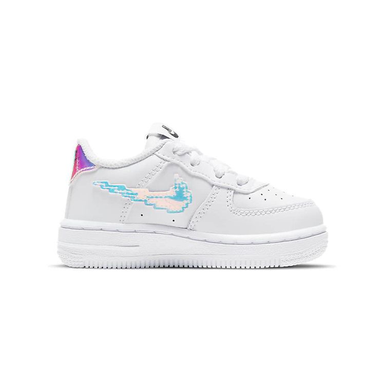 Nike Air Force 1 LV8 TD Digital Swoosh - White Baby Sneakers Black Multi-Color CW1582-100