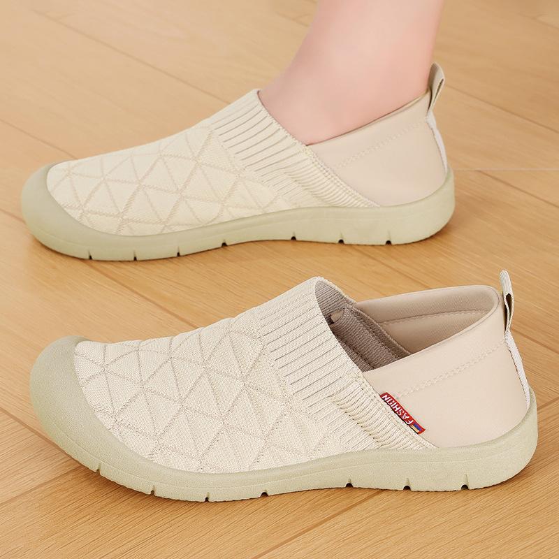 Женская обувь из дышащей нескользящей ткани, повседневные туфли на мягкой подошве