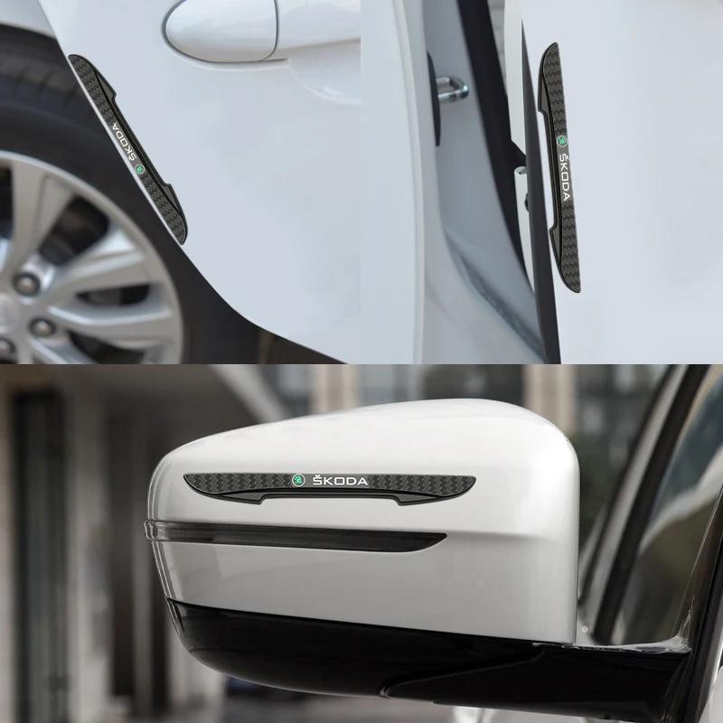 AEC1 Car Door Edge Anti-collision Protector Bar Stickers Silicone Car Side Protection for Skoda Octavia Fabia Rapid Superb Kodiaq