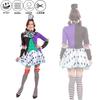 Halloween Alice Mad Hatter Circus Clown Costume Womens Party Cosplay Outfit Stage Performance Set