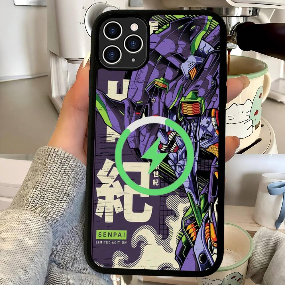 Аниме E-evangelion V-eva A-genesis Магнитный чехол для телефона с поддержкой Magsafe для iPhone 17 16 15 14 13 12 11 Plus Pro Max PC+TPU