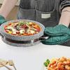 2PCS Hanging Microwave Gloves Non-Slip Grilling Mitts Multifunctional Antiscald Oven Mitts  BBQ