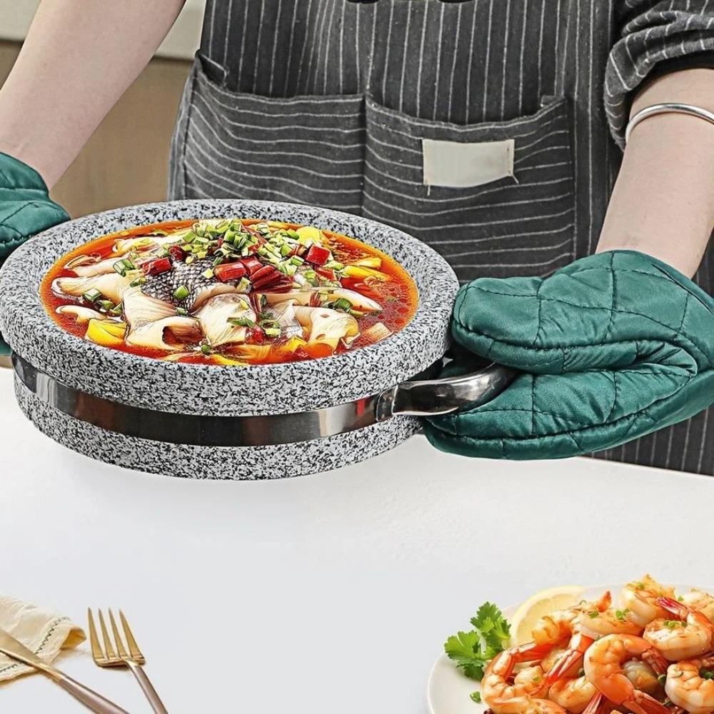 2PCS Hanging Microwave Gloves Non-Slip Grilling Mitts Multifunctional Antiscald Oven Mitts  BBQ