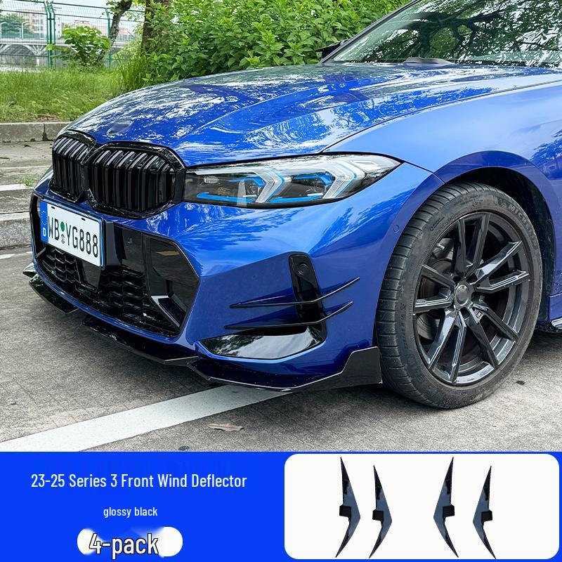 Комплект переднего сплиттера и бампера для BMW 3 серии 20-25 - Черный MP