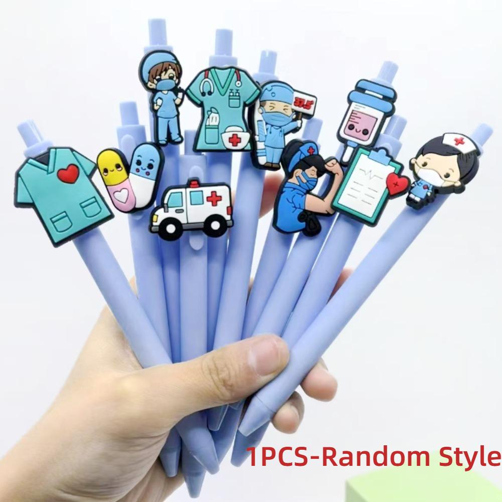 1/10PCS Cartoon Gender-neutral Pen Solid Color Ballpoint Pen DIY Suit Patch Pen School