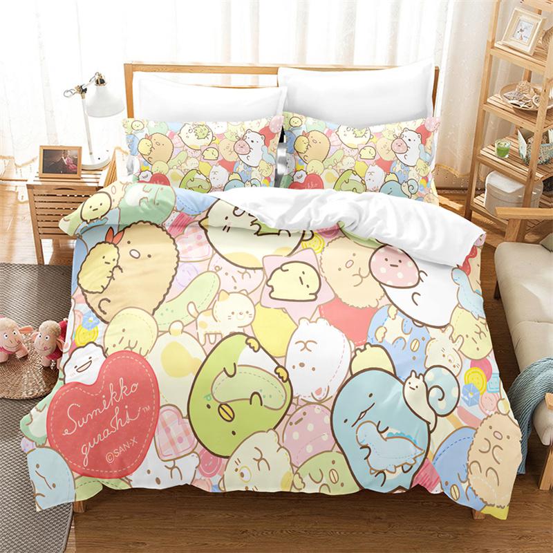 Flower Deer Bedding Collections Cartoon Animal KidS Duvet Cover Boys Girls Cute King Quilt Cover Bedroom Bed Collection Queen Bedding Collection
