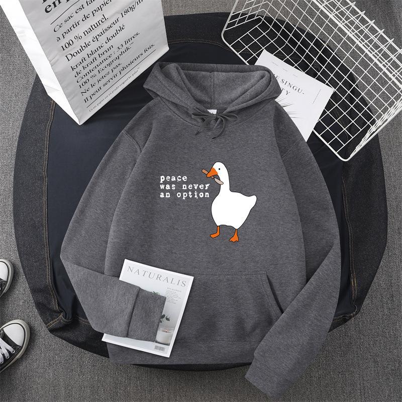 Повседневный свитер мужской и женский осенне-зимний новый большой белый гусь парный худи