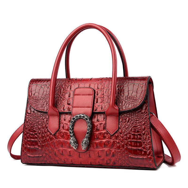 Женские сумки Высококачественные кожаные сумки с крокодиловым узором Сумки через плечо Женские сумки для мам среднего возраста