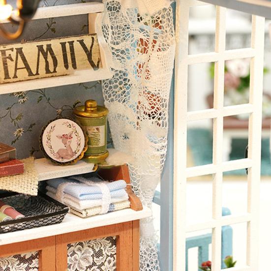 Декоративный, простой в сборке, полезный с легким кукольным домиком ручной работы, комплект мебели, детская игрушка, мини