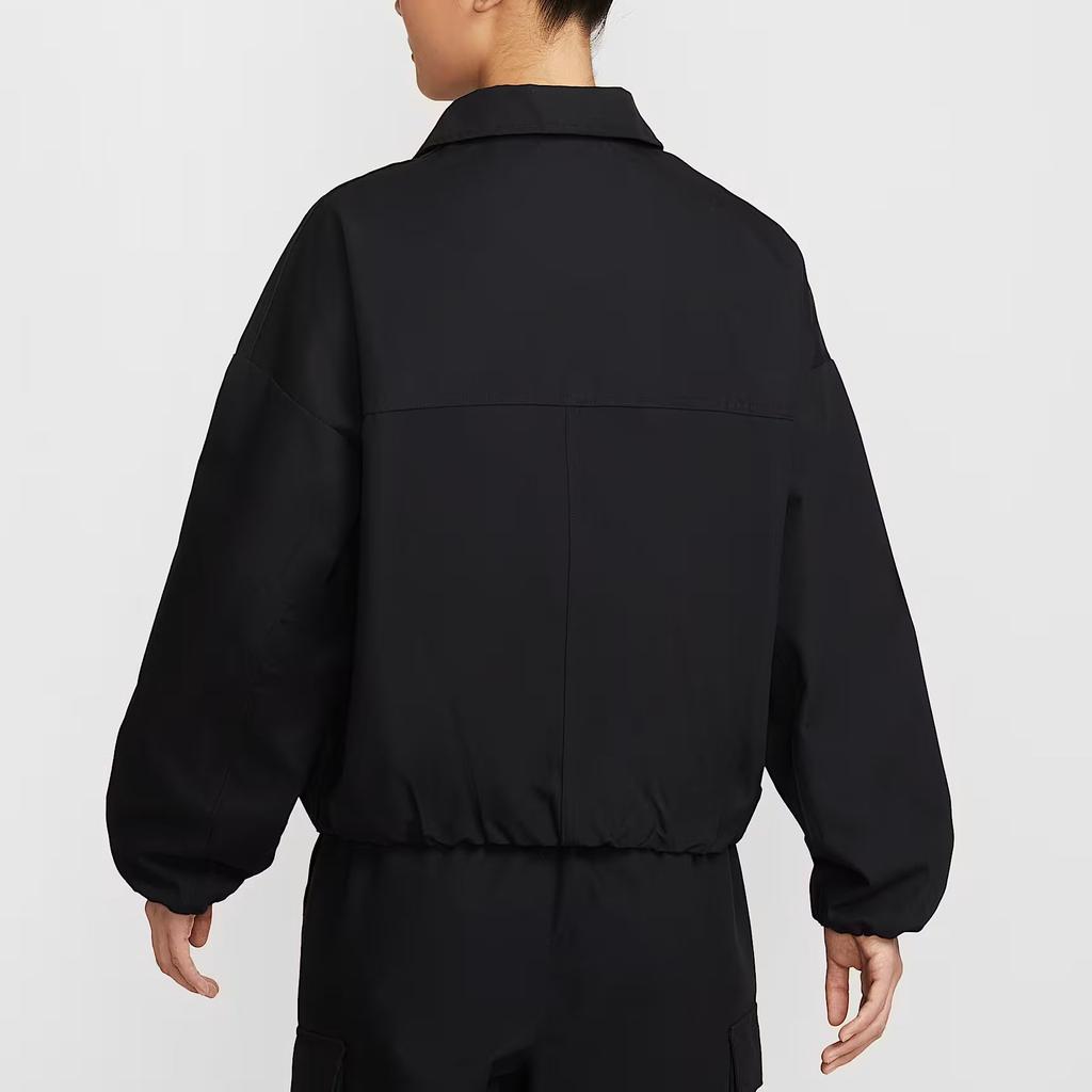 Nike Куртки Swoosh Женские Черные Лацканы Умеренные Другое HV1969-010