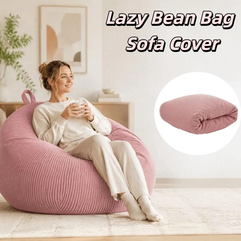 Corduroy Beanbag Slipcover Washable Cover Lazy Sofa Cover Cozy Sofa Chair Cover Living Room