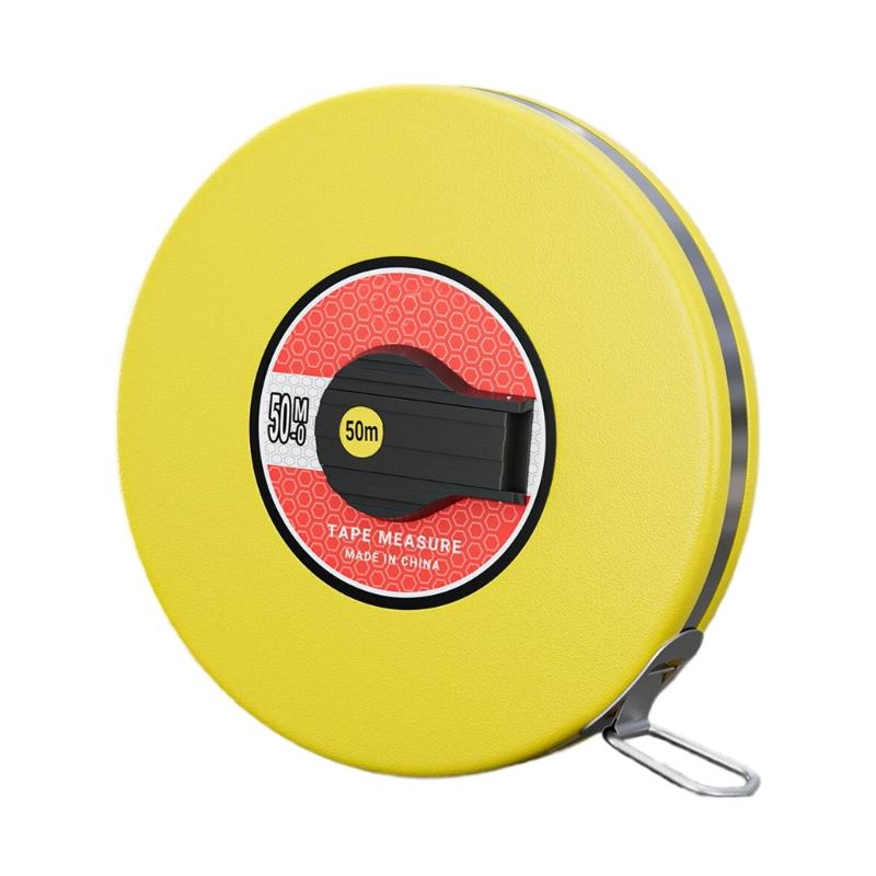 10/15/20/30/50m Hand Crank Fiberglass Tape Measure Feature Shockproof ABS Housing for Longevity Construction Ruler Tape