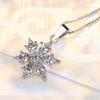 New 925 Sterling Silver Women Necklaces Fashion Lucky Snowflake Pendant High Quality Fashion Clavicle Chain Jewelry Length 45cm