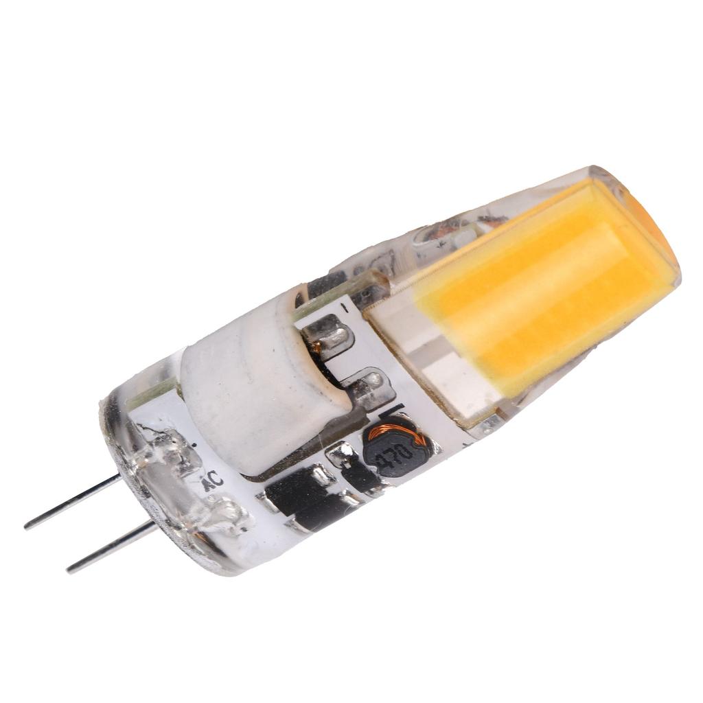 G4 LED COB Bulb 5W 600LM Silicone Chandelier Ceiling Lamp Bulb AC/DC 12V 4.2x1.3cmWarm White