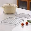 1pcs Stainless Steel Coaster Set Thickened Heat Insulation Pad For Kitchen Table Pot Holder Dish Mat Steamer Rack Cooling Grid