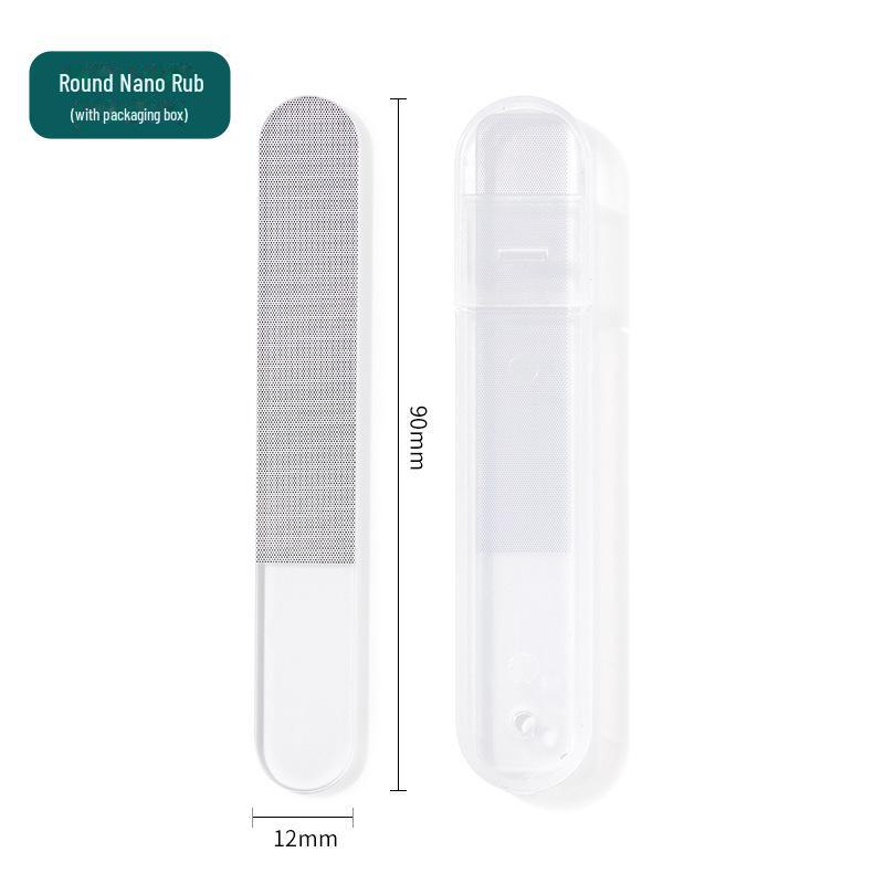 Черная стеклянная пилочка для ногтей из хрусталя: Двусторонняя машинка для придания формы и полировки ногтям для нейл-арта