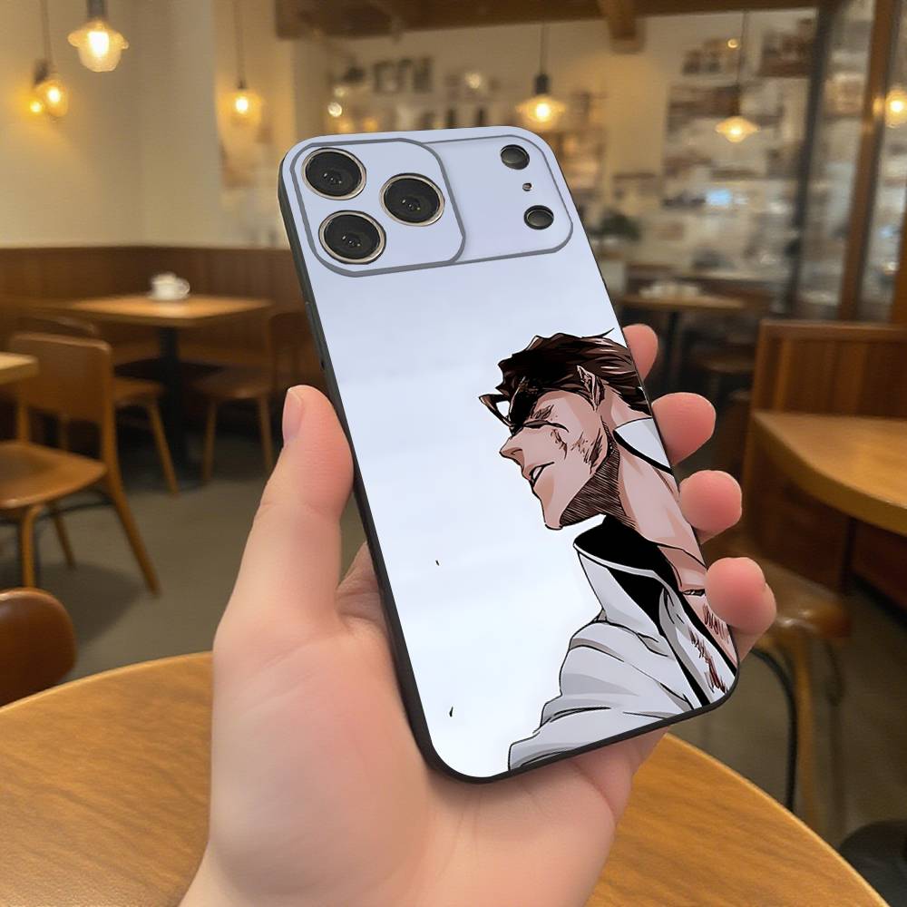 Горячий А-Айзен С-Соуске Аниме Чехол для Телефона Для iPhone 17,16,15,14,13,12,11,Pro,XS,Max,XR,Plus,E,SE4,Mini Черный Мягкий Чехол
