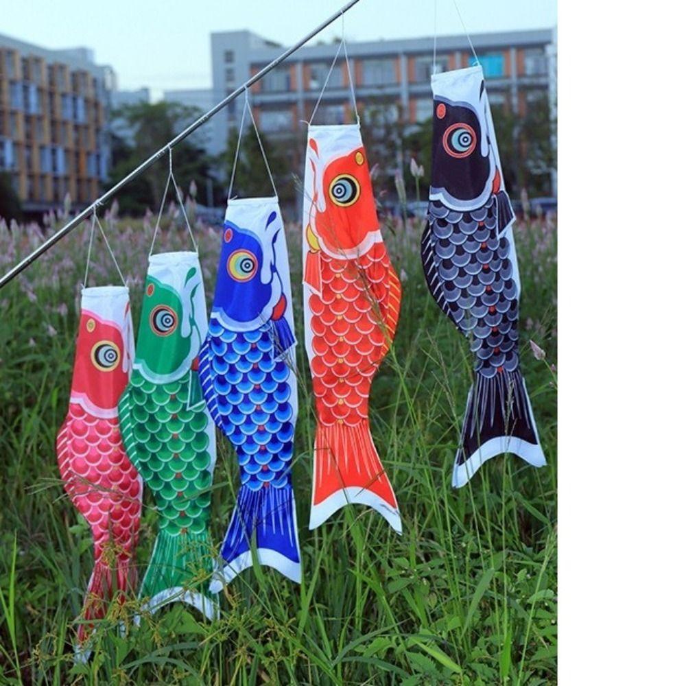 Cartoon Japanese Carp Windsock 40/70/100cm Carp Shape Flags Fashion Carp Spray Windsock  Festival