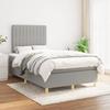 3142481 vidaXL Divan Bed with Mattress Light Grey 120x200cm Fabric