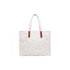 New COACH Recycled Canvas With Recycled Leather Canvas Bag, One Shoulder Handbag Large Women's White CF926-LHCAH
