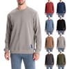 Men's Autumn Long Sleeve Solid Color Sweater Men's Loose Solid Color Round Neck Casual Sweater