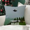I Want To Believe UFO X Files TV Series Game Personalized Pillow Dust Cover Bedroom Party Decoration Pillowcase Children Gift