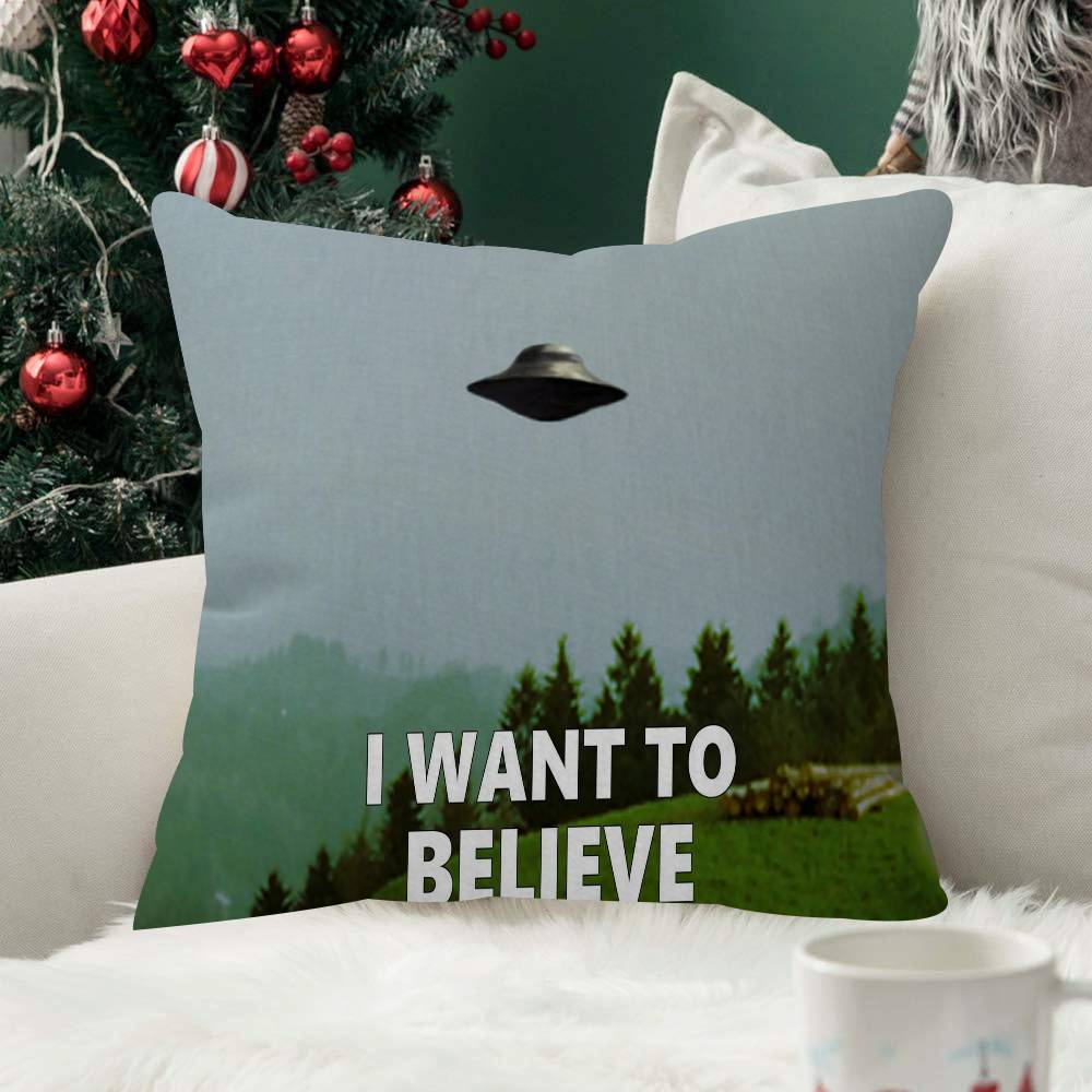 I Want To Believe UFO X Files TV Series Game Personalized Pillow Dust Cover Bedroom Party Decoration Pillowcase Children Gift