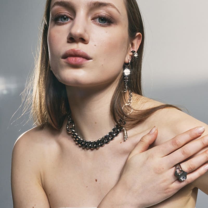 SENTIMENTS NO.307 [SILVER] HEART METEOR RING