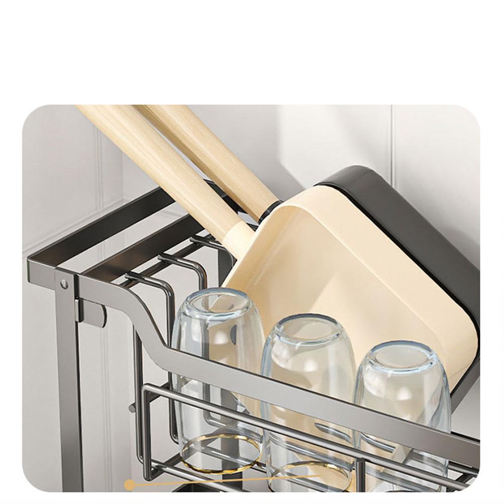 2 Tier Dish Drying Rack Stainless Steel Dish Drainer Racks for Kitchen Counter