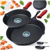 Set of cast iron frying pans with silicone cover CAST LINE 20 cm / 30 cm 2 pcs.