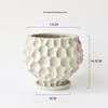 beige durian flower pot with saucer