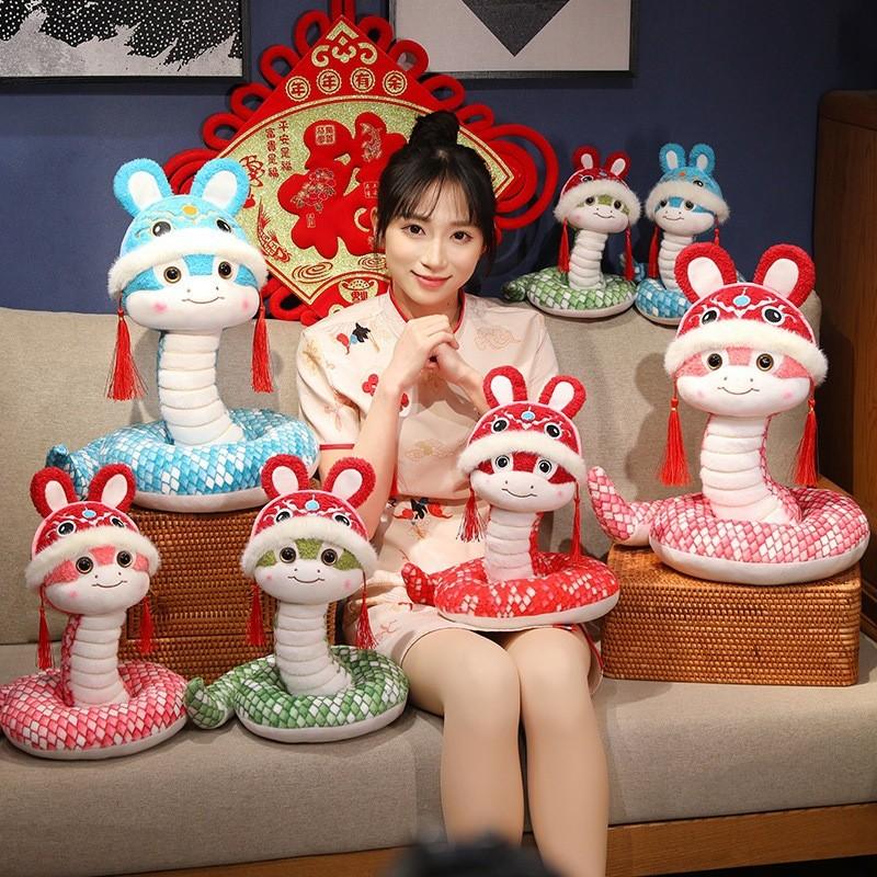 Plush Snake Year Toy Cute Cartoon Girl Children Birthday Decorative Gift Doll