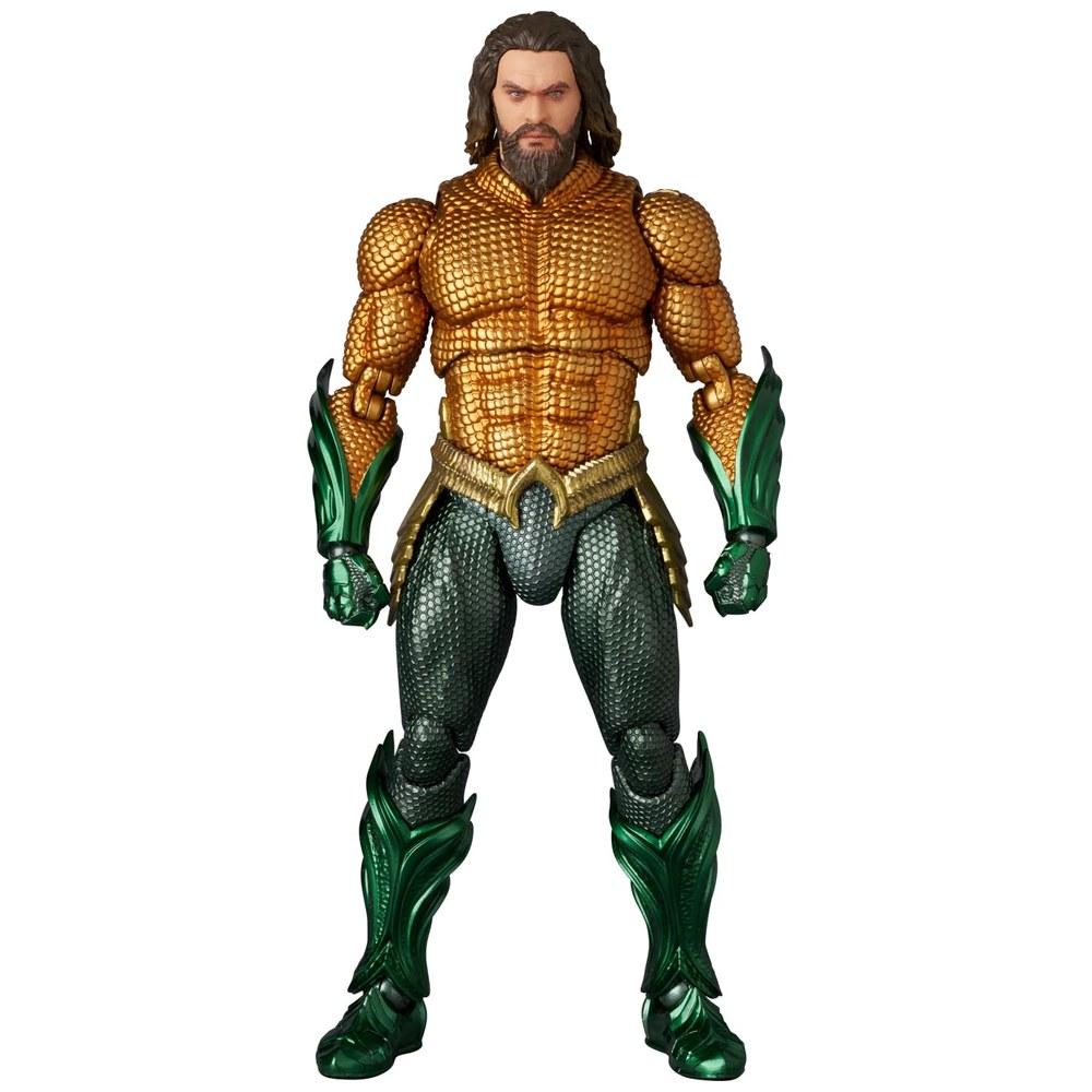 MEDICOM TOY MAFEX Aquaman No.267 Action Figure Aquaman and the Lost Kingdom Gold & Green Suit 160mm Non-Scale Painted