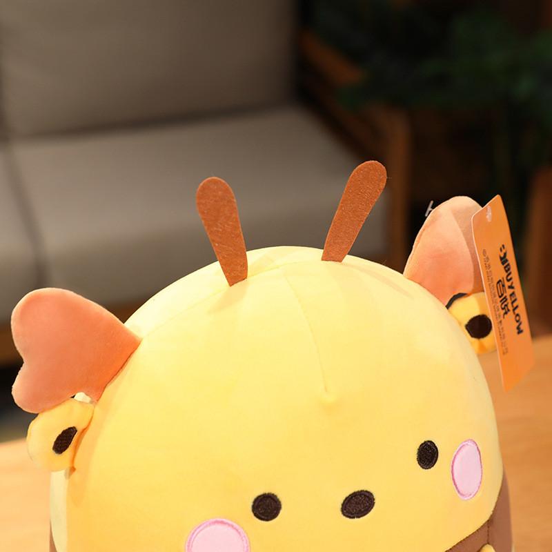 Yellow Delightful Bee Plush Toy For Creative Sleep And Stylish Decoration Sofa