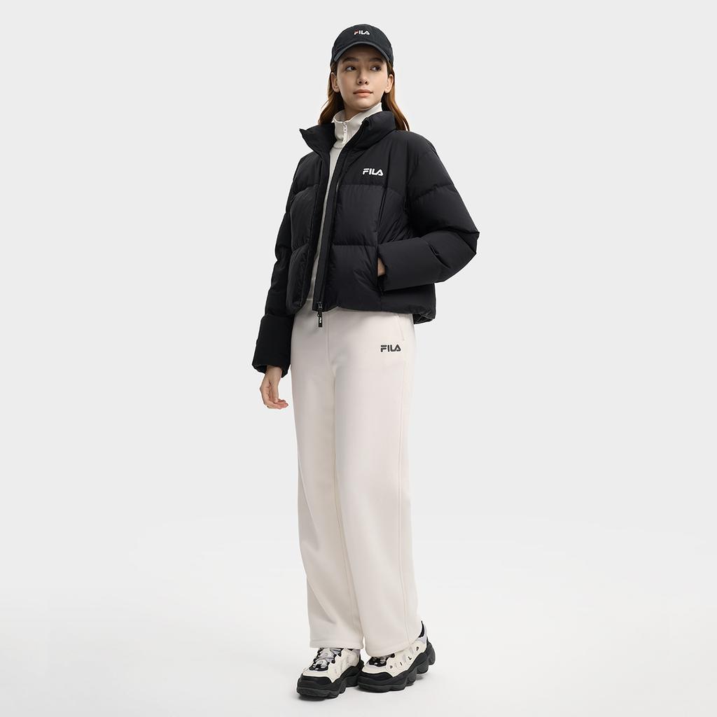 Fila Оригинальная RGB Красочная Мода Классическая Простая Ретро Личность Трендовая Повседневная Универсальная Теплая Удобная Водонепроницаемая Пуховая Куртка F11W549902FBK
