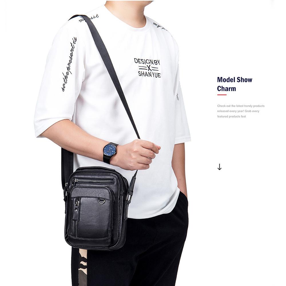 LAOSHIZI Мужская сумка через плечо из натуральной кожи, винтажная сумка-мессенджер из воловьей кожи для мужчин, маленькая повседневная сумка