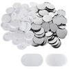 RYOHIN Lab. Round Badge Parts Set for Badge Making Machines, 100 Pieces (25mm Diameter), Includes Safety Pins for DIY Crafts