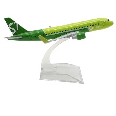 Детские игрушки 16 см Россия S7 Сибирь A320 Металлический самолет Игрушка Самолет с подставкой Коллекционный экспонат Игрушечные самолеты Мальчики Рождество