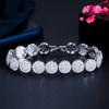 Full Diamond Round Zircon Bracelet Exquisite Jewelry Adjustable With Extended Buckle Bridal Jewelry