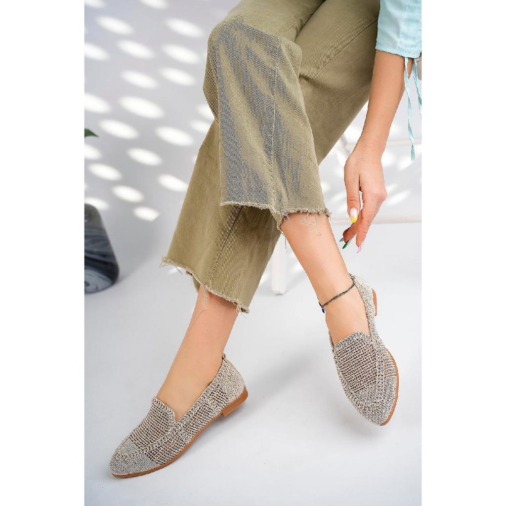 Женские вязаные балетки Женская обувь Повседневная обувь Норка