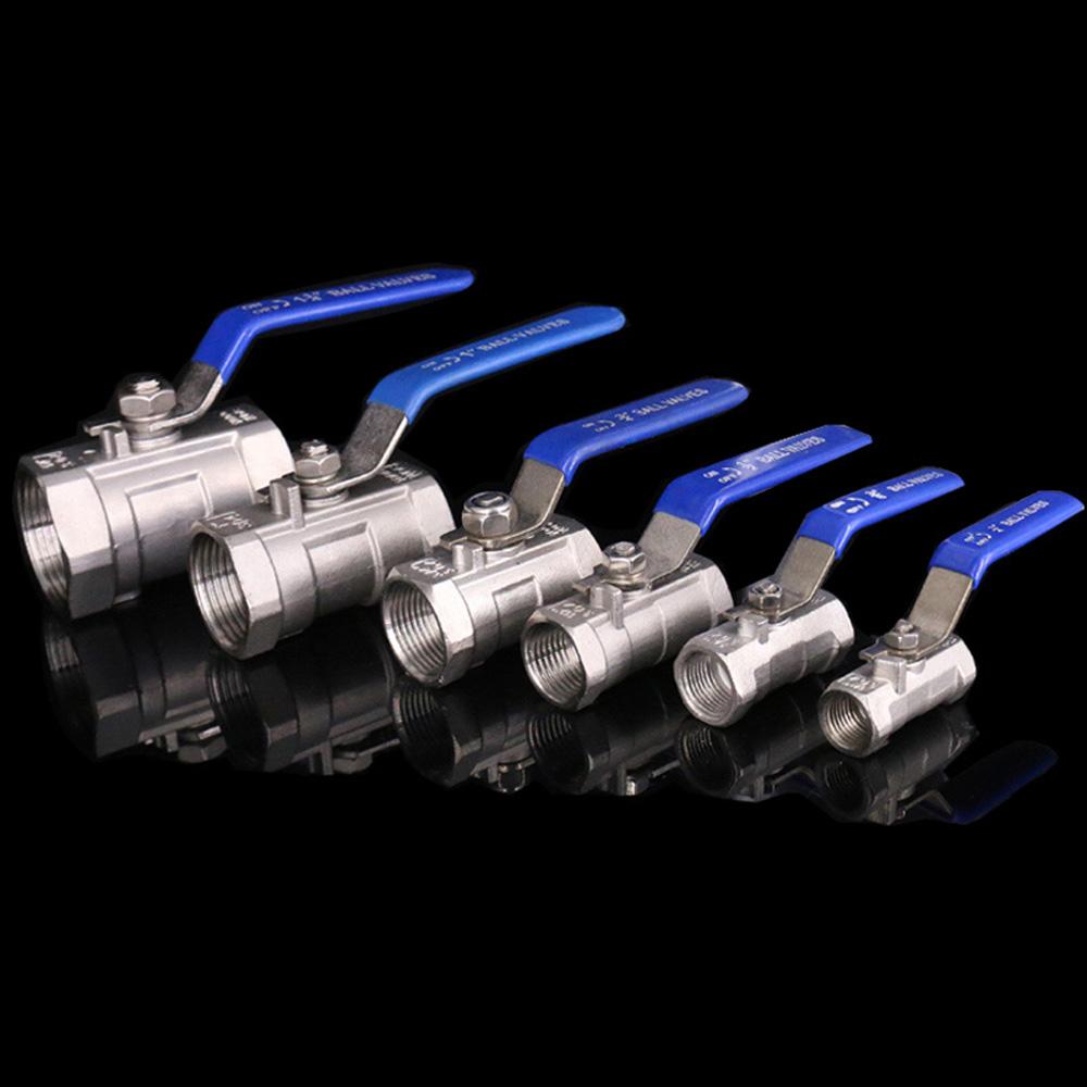 1/8" 1/4" 3/8" 1/2" 3/4" 1" BSPT Equal Female Reducing Port 1-Piece Ball Valve 304 Stainless Steel Water Gas Oil