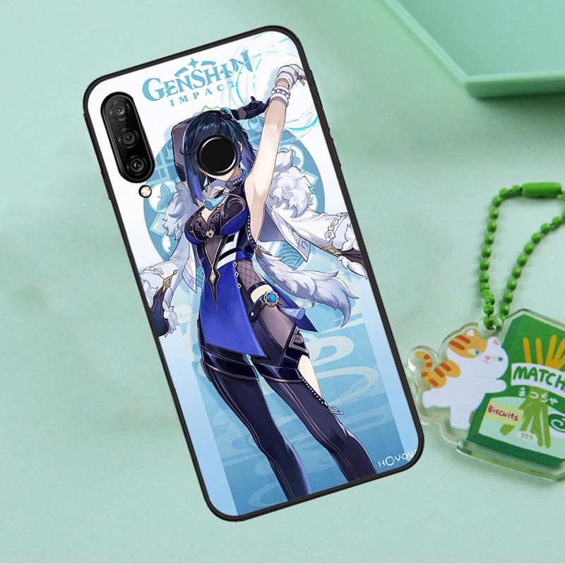 Чехол Yelan Genshin Impact для Huawei Nova 12i 12s 7i 8i 11i 9 10 SE Y90 Y60 Y70 Y72 Y61 Y91 P30 P40 Lite P60 Pro